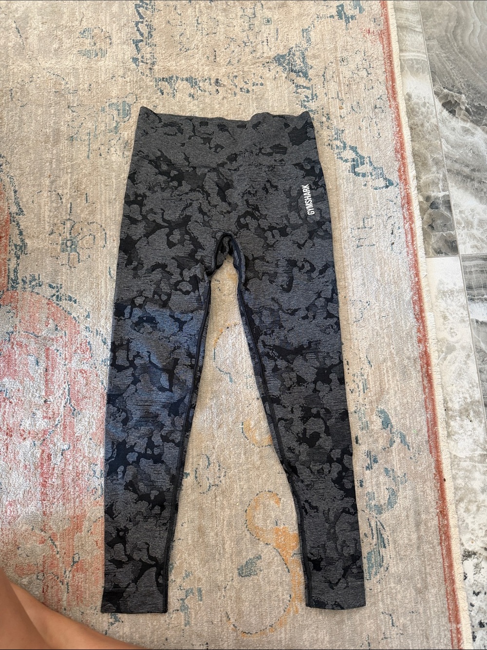 Gymshark Black & Gray Camo Seamless Leggings